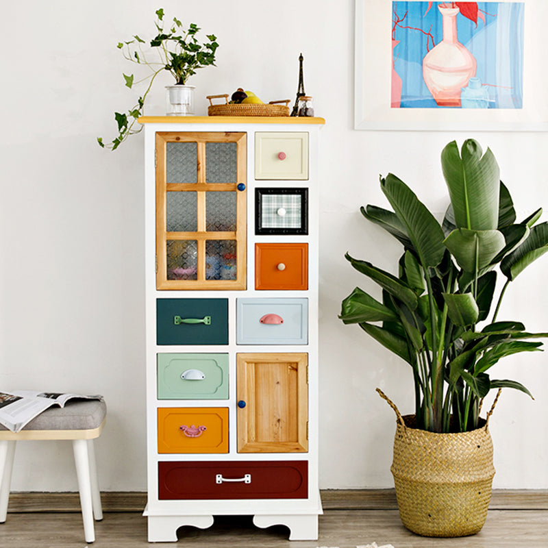 Coastal Storage Chest Dresser Solid Wood Dresser , 14.82-inch Width