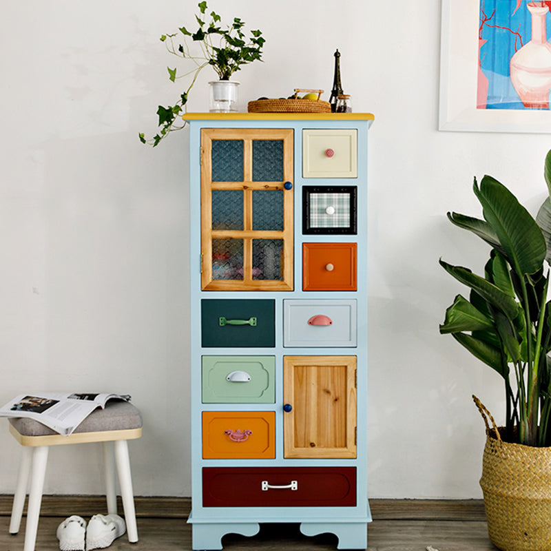 Coastal Storage Chest Dresser Solid Wood Dresser , 14.82-inch Width