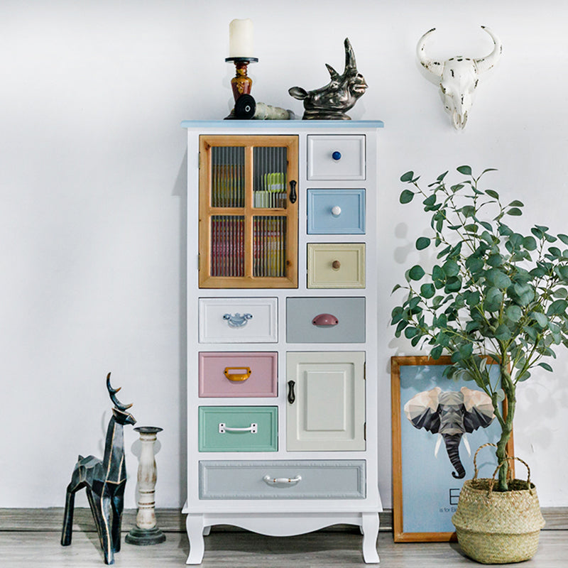 Coastal Storage Chest Dresser Solid Wood Dresser , 14.82-inch Width