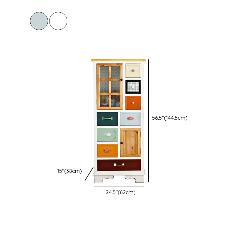 Coastal Storage Chest Dresser Solid Wood Dresser , 14.82-inch Width