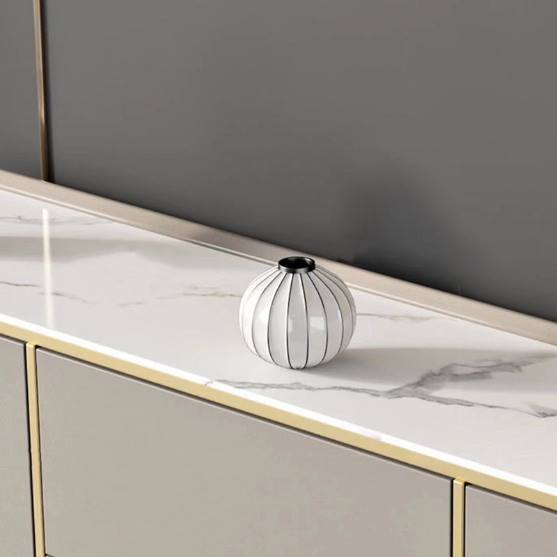 Classic Glam Storage Chest Stone Dresser with 3 Drawers , 12.87-inch Width