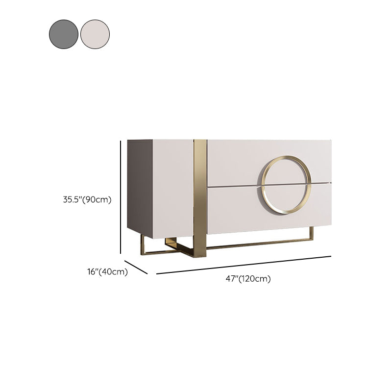 Classic Glam Combo Dresser Birch Storage Chest Dresser for Bedroom