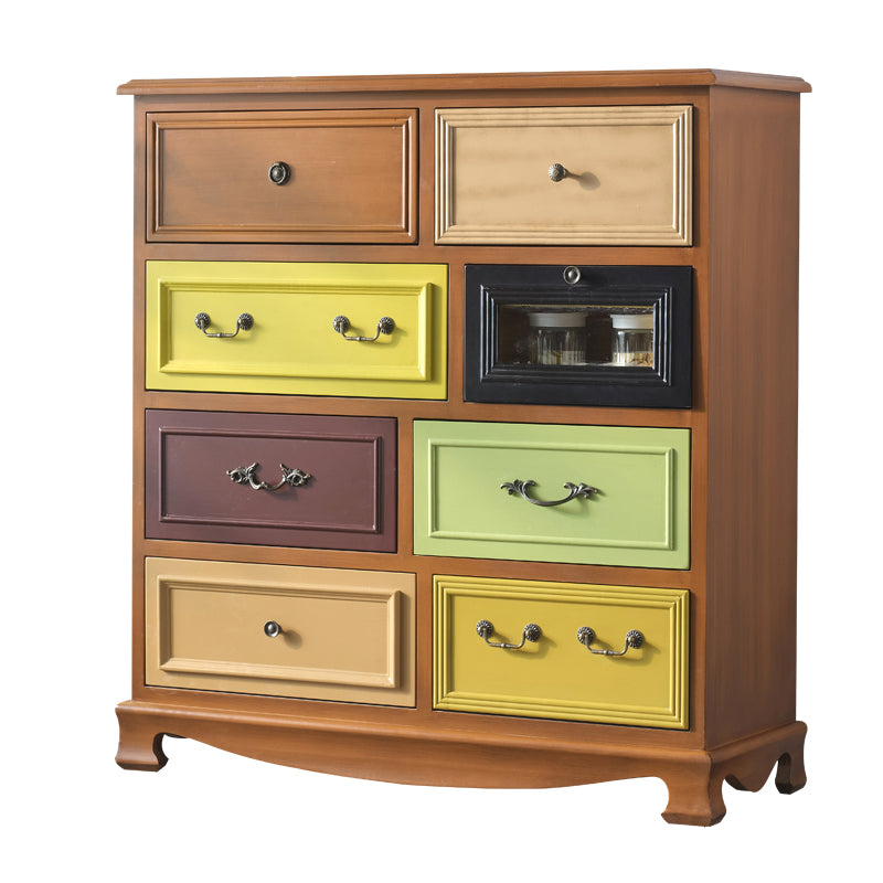 Coastal Storage Chest Solid Wood Storage Chest Dresser with 5/8 Drawers