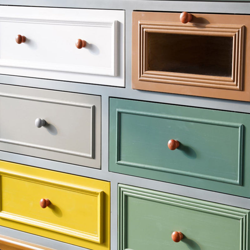 Coastal Storage Chest Solid Wood Storage Chest Dresser with 5/8 Drawers