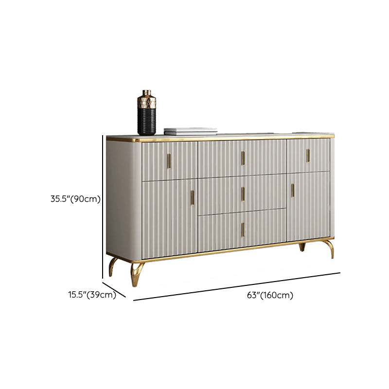 Contemporary Glam Combo Dresser Horizontal Storage Chest Dresser for Home Office