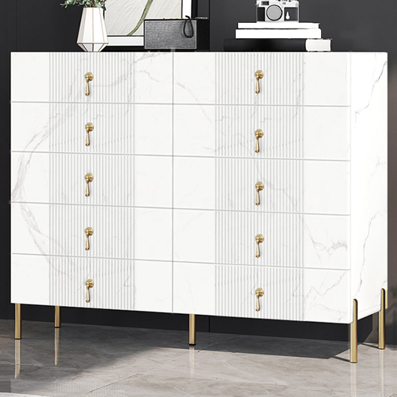 Contemporary Glam Double Dresser Wood Storage Chest Dresser for Home Office