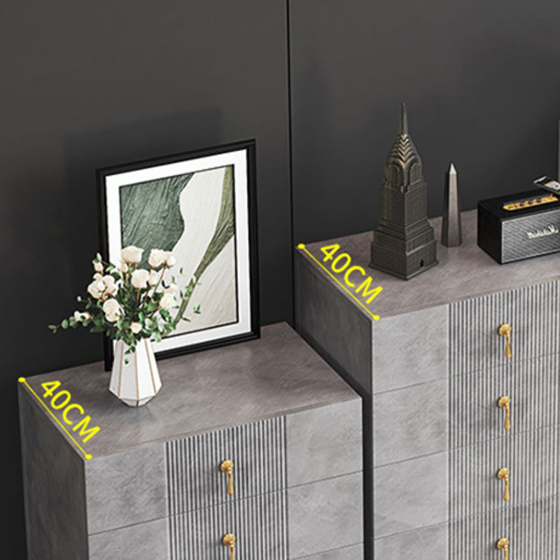 Contemporary Glam Double Dresser Wood Storage Chest Dresser for Home Office