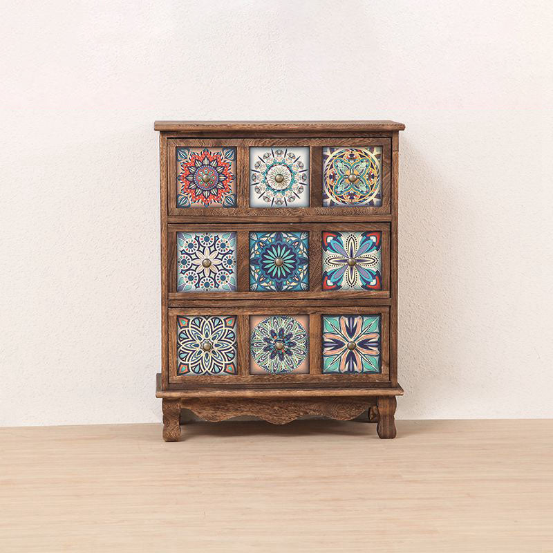 Coastal Storage Chest Solid Wood Dresser , 11.7/14.04 Inch Width