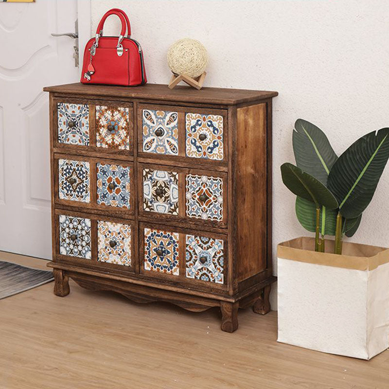 Coastal Storage Chest Solid Wood Dresser , 11.7/14.04 Inch Width