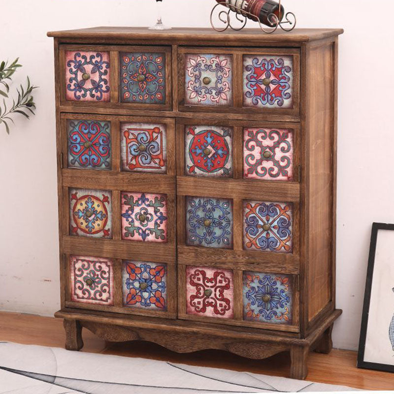 Coastal Storage Chest Solid Wood Dresser , 11.7/14.04 Inch Width