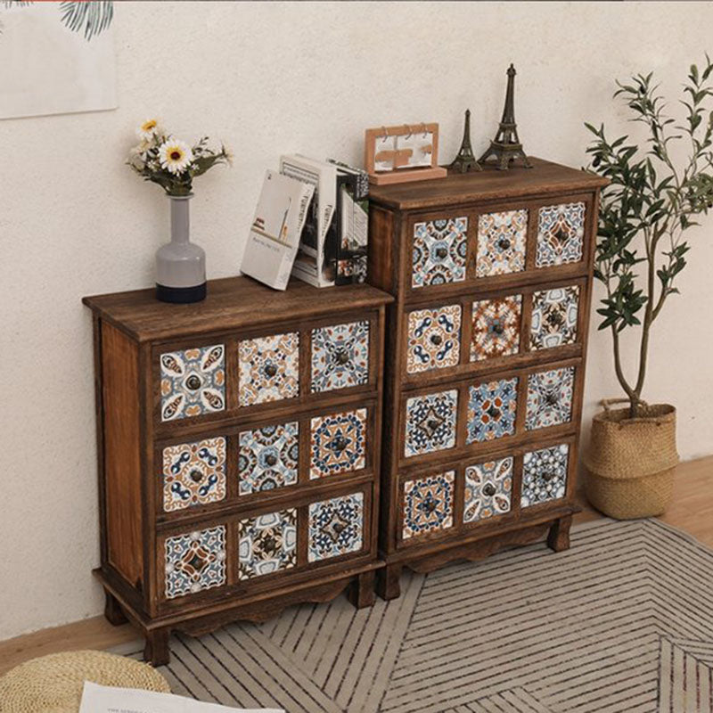 Coastal Storage Chest Solid Wood Dresser , 11.7/14.04 Inch Width