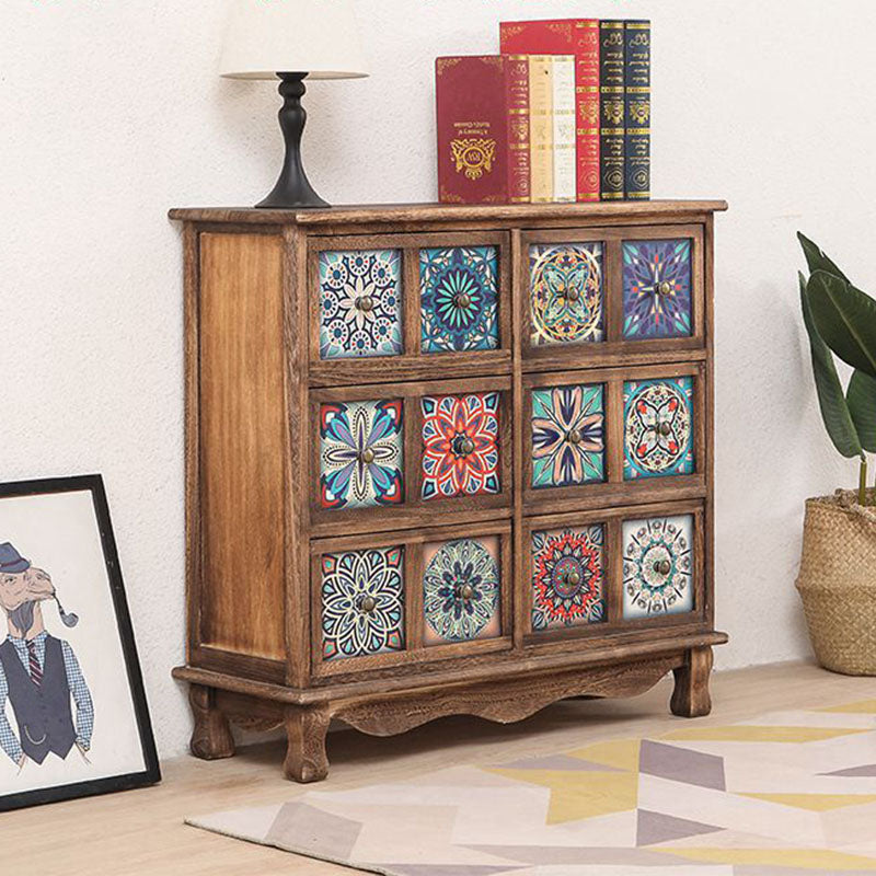 Coastal Storage Chest Solid Wood Dresser , 11.7/14.04 Inch Width