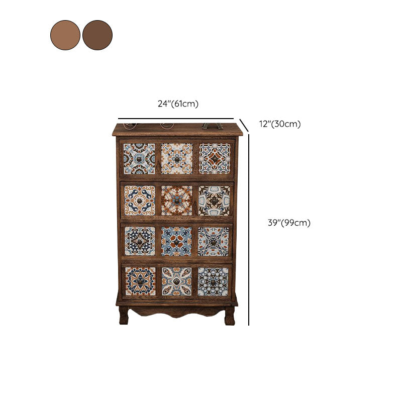 Coastal Storage Chest Solid Wood Dresser , 11.7/14.04 Inch Width