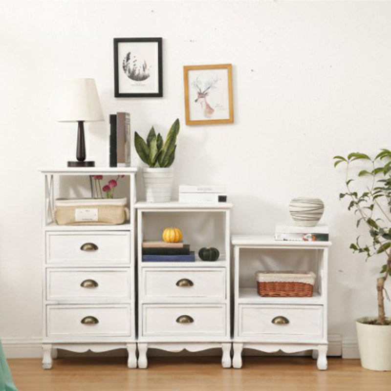 Coastal Storage Chest Solid Wood Dresser with 1/2/3/4 Drawers , 11.7 Inch Width