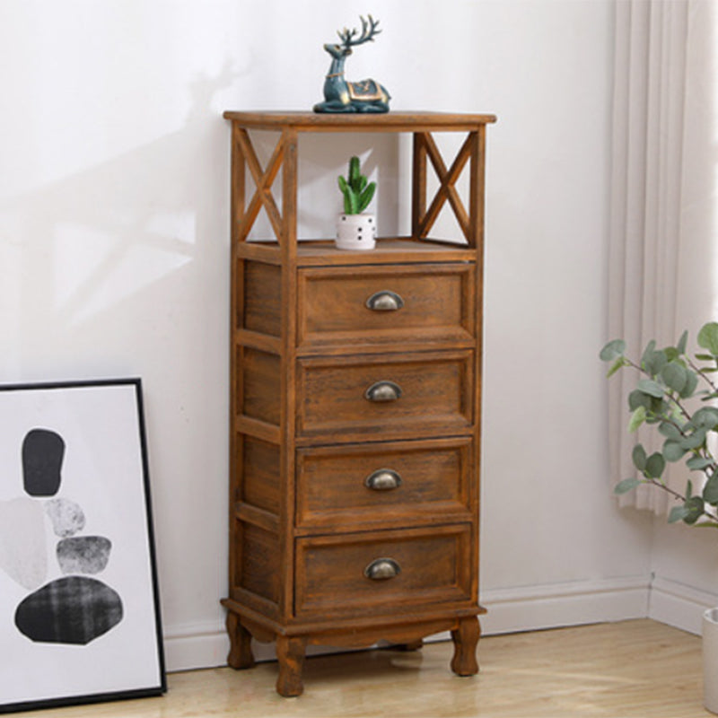 Coastal Storage Chest Solid Wood Dresser with 1/2/3/4 Drawers , 11.7 Inch Width
