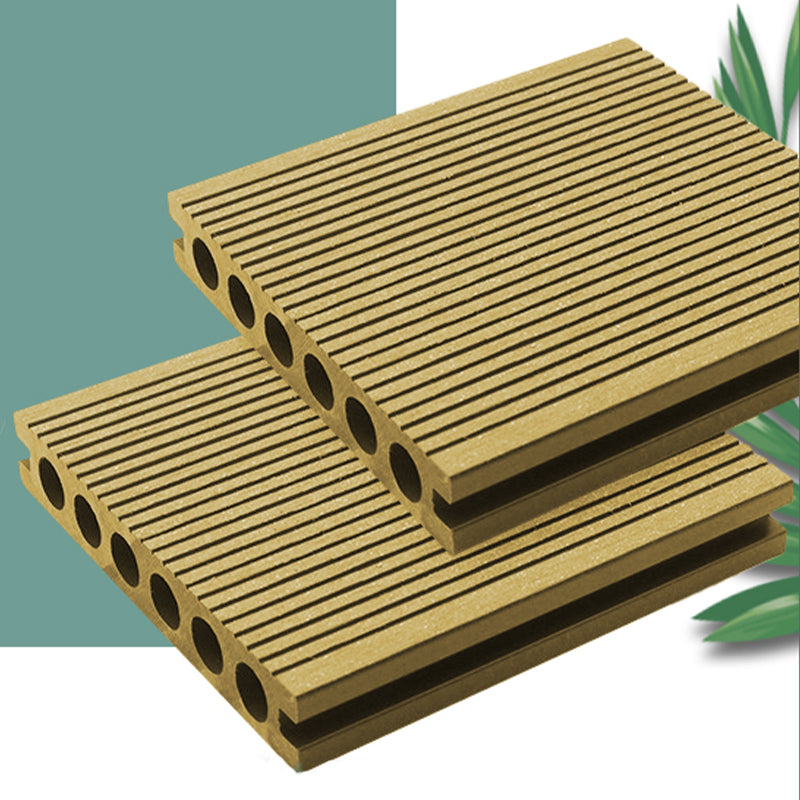 Wooden Patio Flooring Tile Solid Color Outdoor Composite Decking Tiles