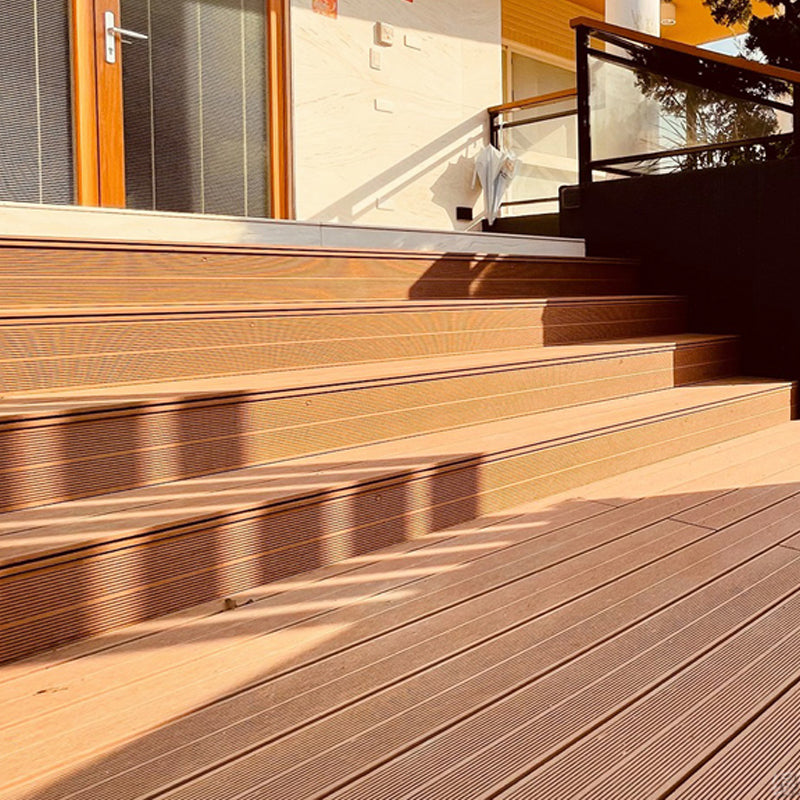 Wooden Patio Flooring Tile Solid Color Outdoor Composite Decking Tiles
