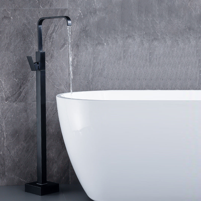 Contemporary Freestanding Tub Filler Brass Tub Filler with Hand-shower