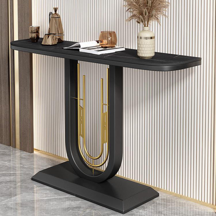 Half Moon Console Accent Table Scratch Resistant Console Sofa Table