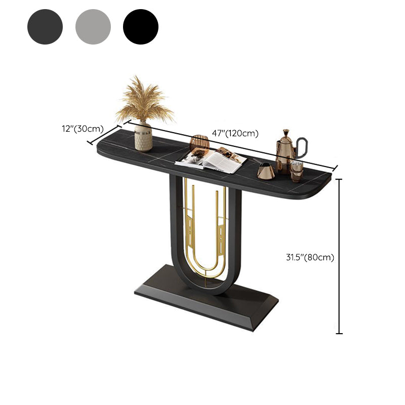 Half Moon Console Accent Table Scratch Resistant Console Sofa Table