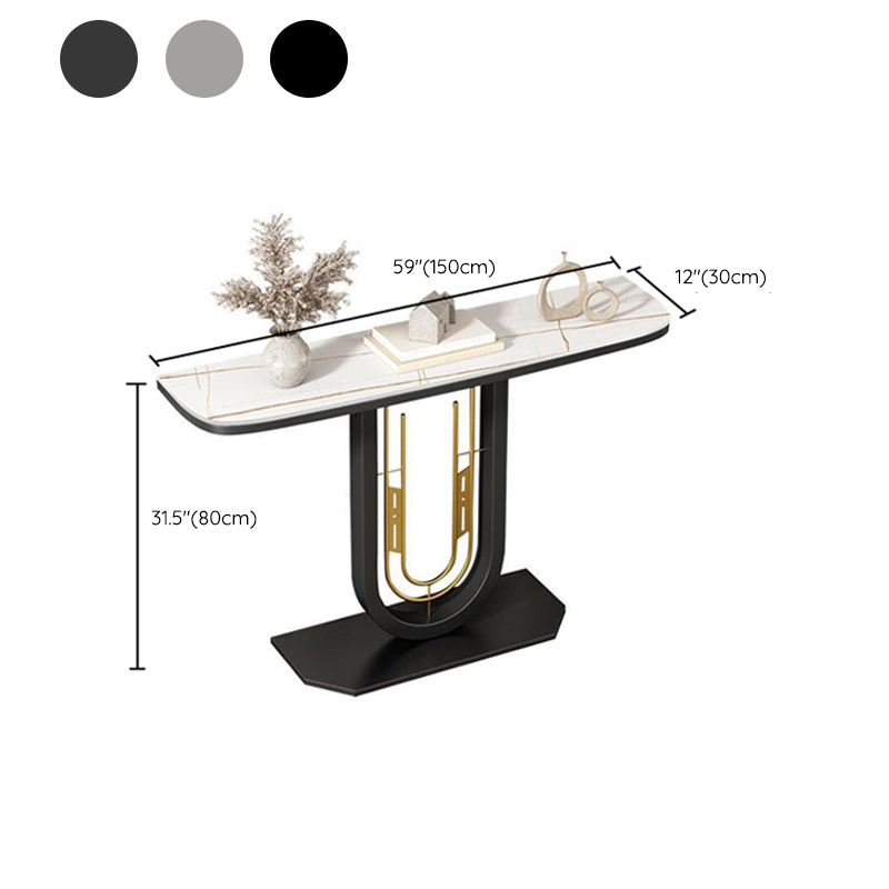 Half Moon Console Accent Table Scratch Resistant Console Sofa Table
