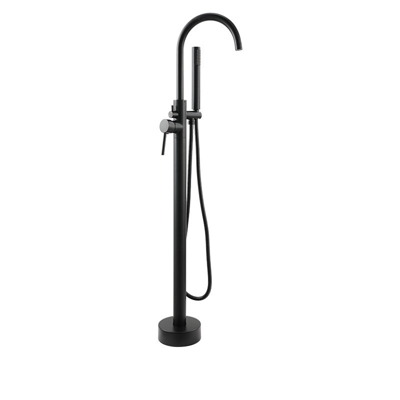 Modern Style Freestanding Tub Filler Copper Floor Mount Freestanding Tub Filler
