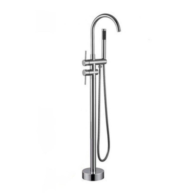 Traditional Style Freestanding Tub Filler Floor Mount Copper Freestanding Tub Filler