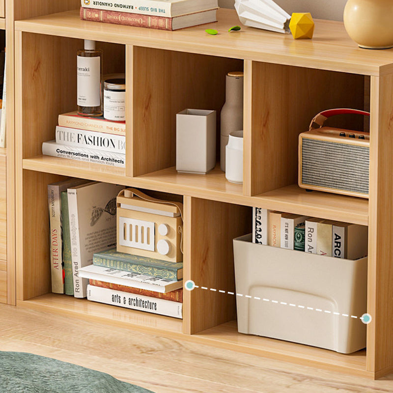 Engineered Wood Closed Back Bookshelf Standard Modern Bookcase