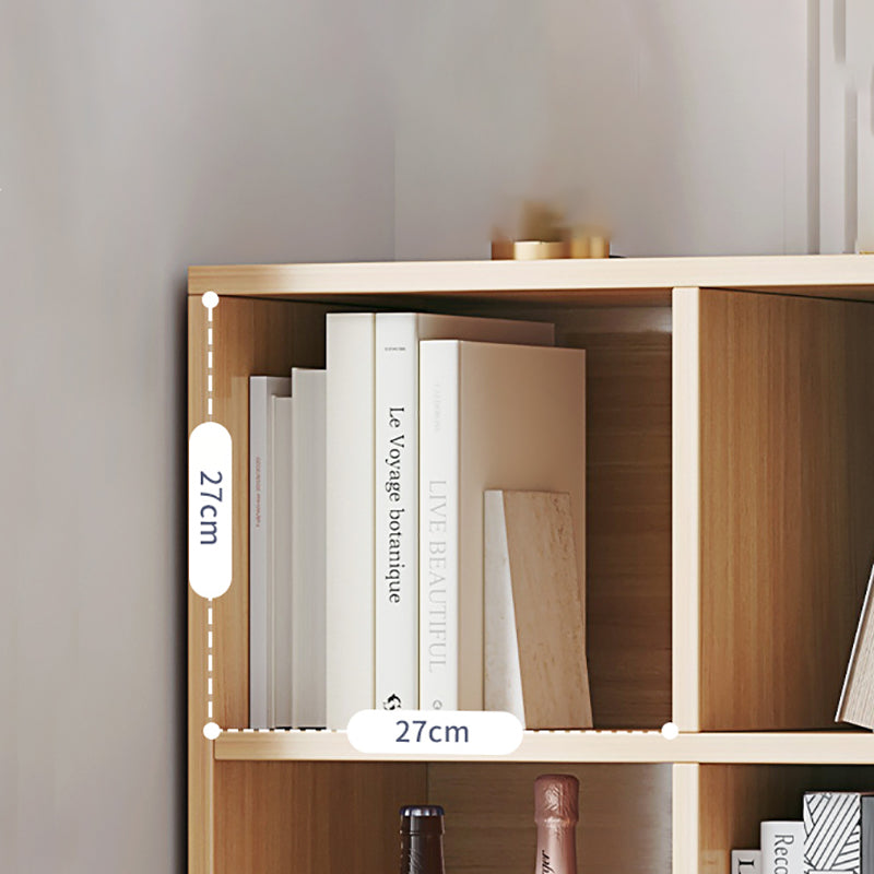 Modern Style Engineered Wood Bookcase Standard Closed Back Bookshelf