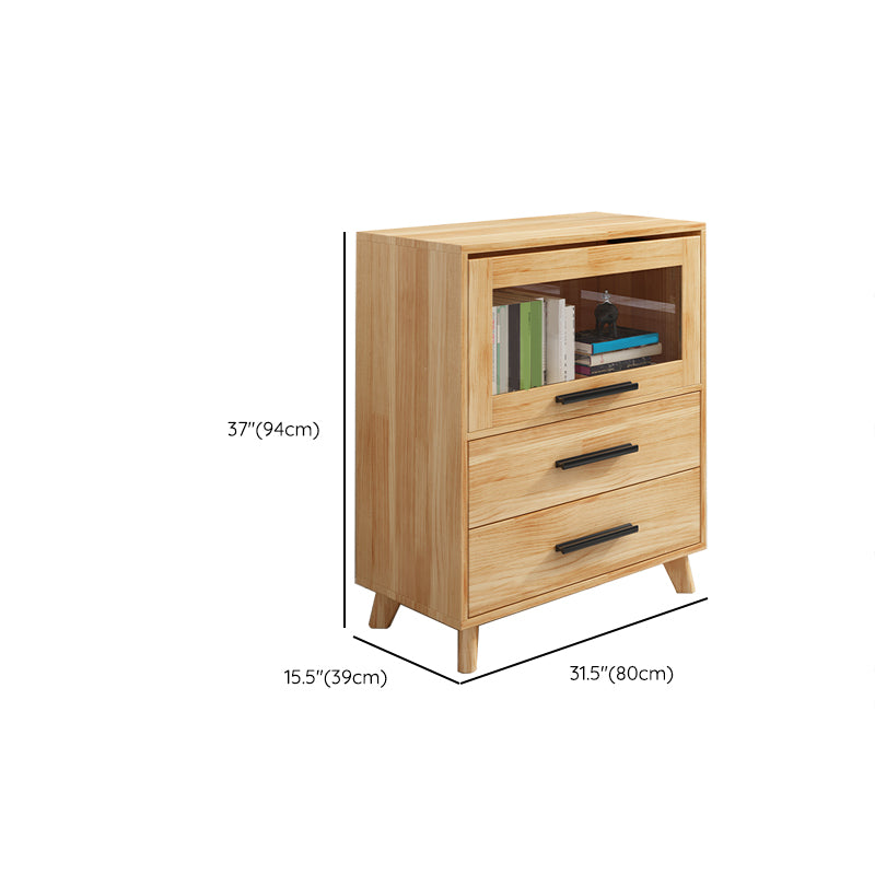 Scandinavian Closed Back Book Shelf Standard Wooden Bookcase