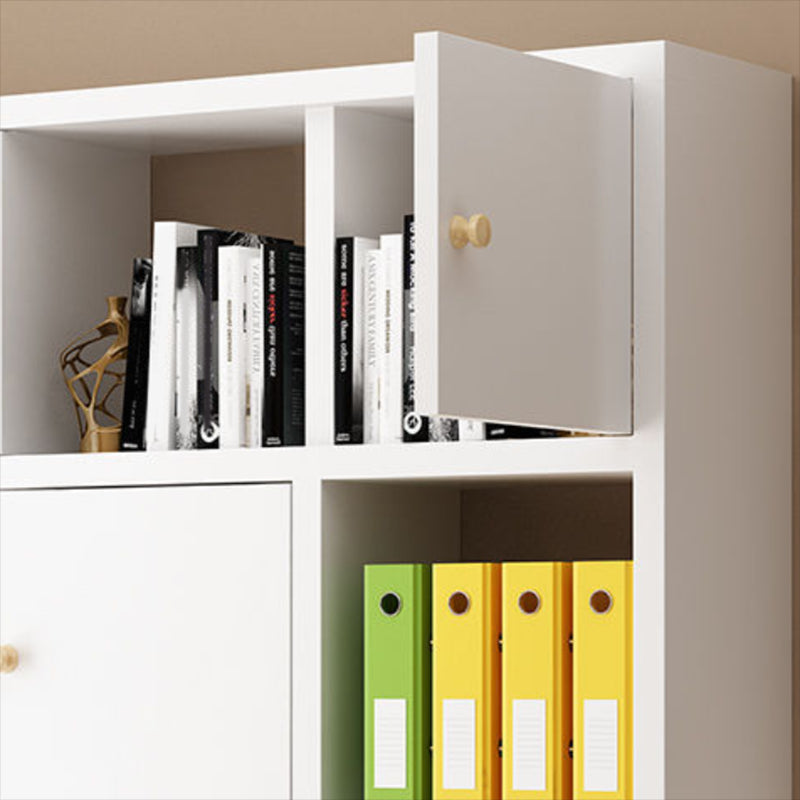 Wood Closed Back Bookshelf Floating Contemporary Bookcase with Shelves