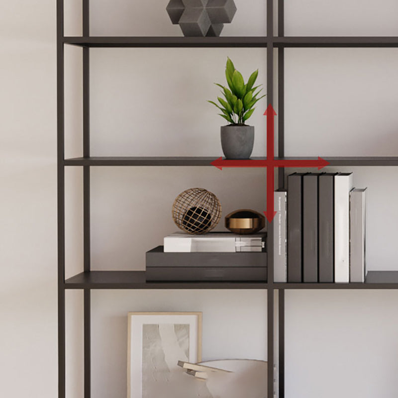 Scandinavian Open Back Standard Bookshelf Metal Shelves Included Bookcase