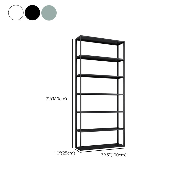 Scandinavian Open Back Standard Bookshelf Metal Shelves Included Bookcase