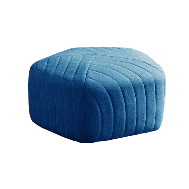 Solid Color Plush Foot Stool Modern Simple Pentagonal Upholstered Footstool
