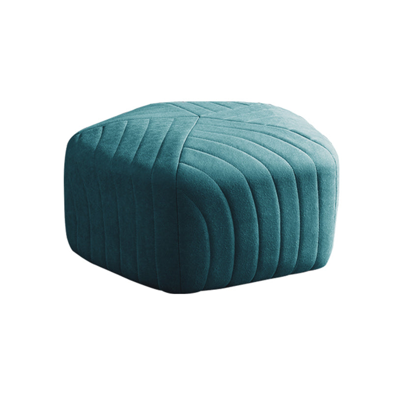 Solid Color Plush Foot Stool Modern Simple Pentagonal Upholstered Footstool