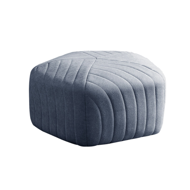 Solid Color Plush Foot Stool Modern Simple Pentagonal Upholstered Footstool