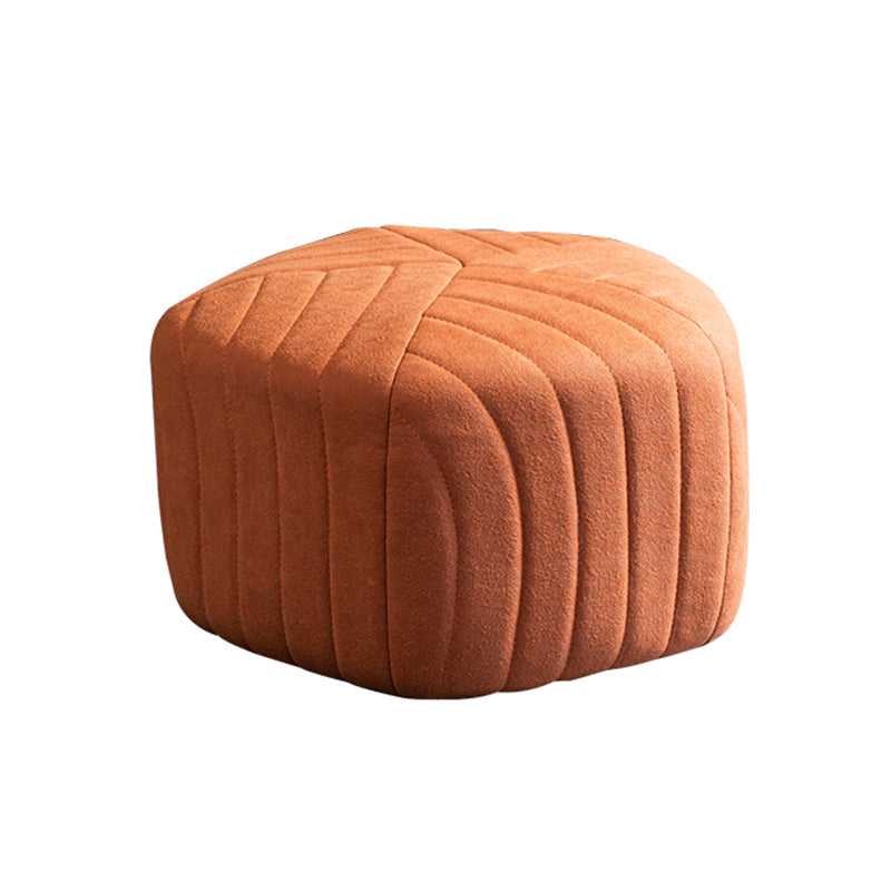 Solid Color Plush Foot Stool Modern Simple Pentagonal Upholstered Footstool