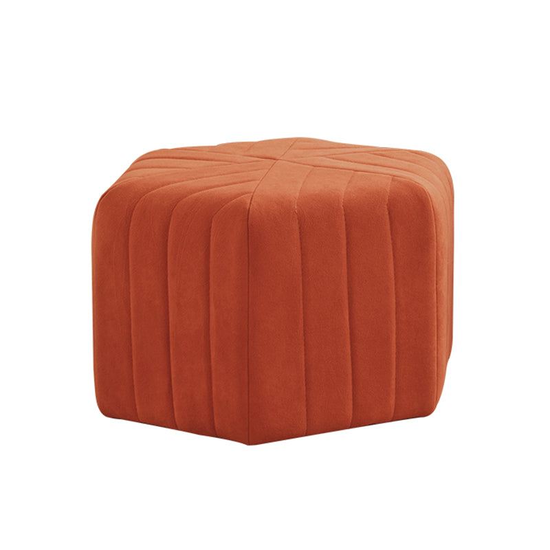 Solid Color Plush Footstool Modern Simple Hexagon Padded Foot Stool