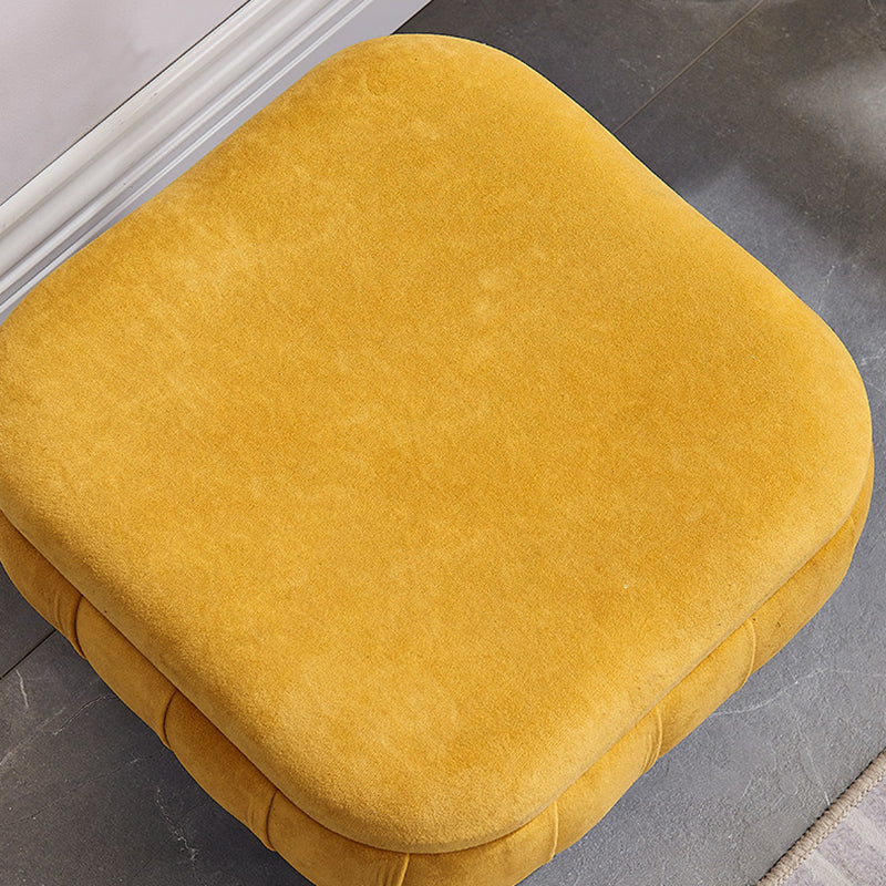 Solid Color Fabric Standard Stool Modern Simple Unique Shape Upholstered Footstool