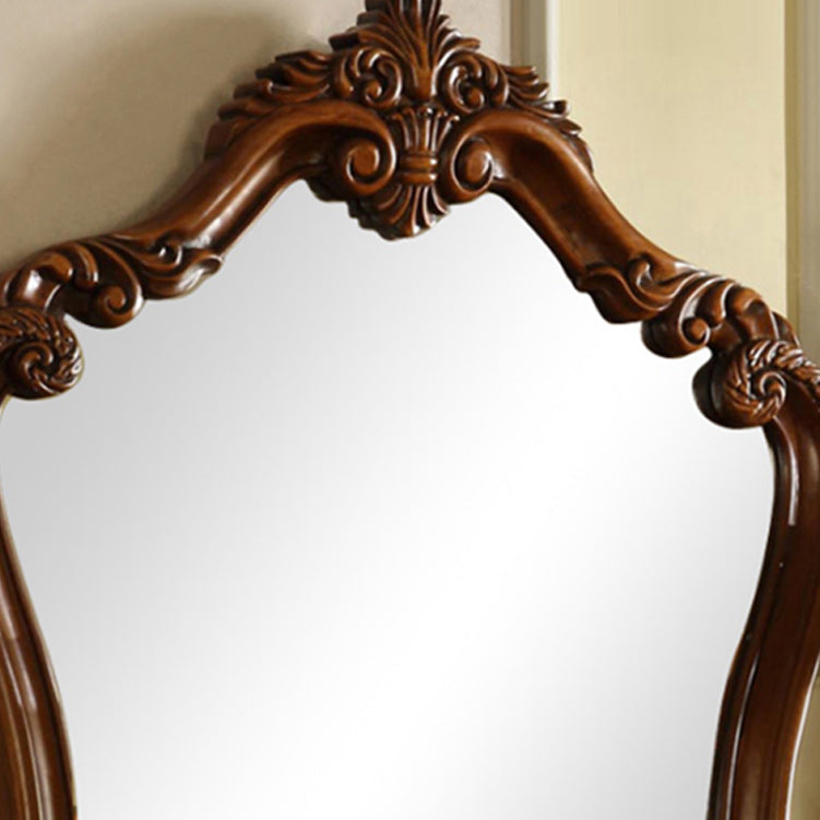 Traditional Solid Wood With Drawer Bedroom Mirror Makeup Vanity Set