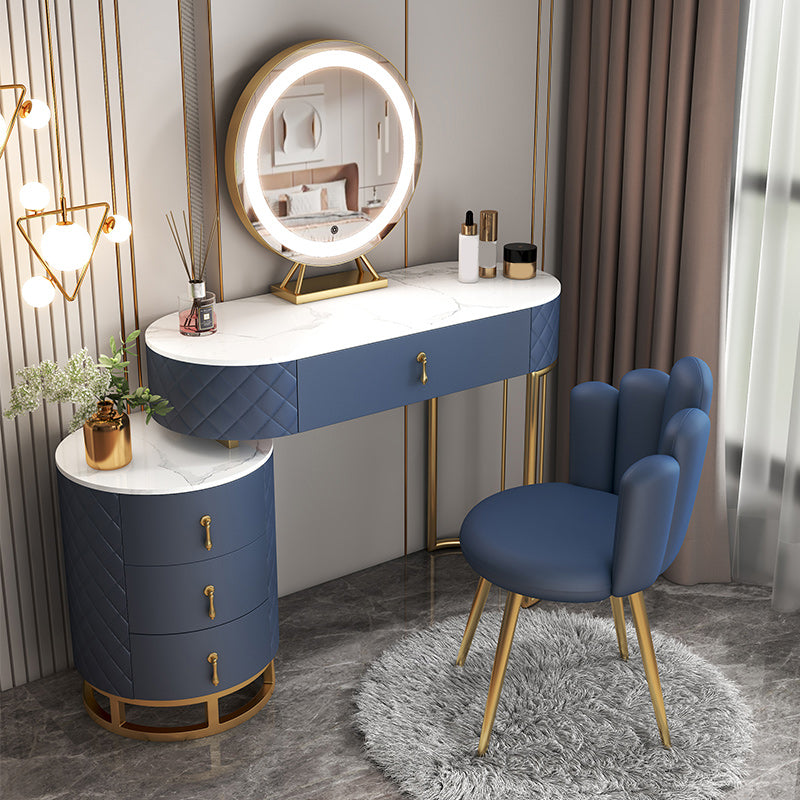 Glam Bedroom Make-up Vanity Mirror With Drawer Makeup Vanity Set