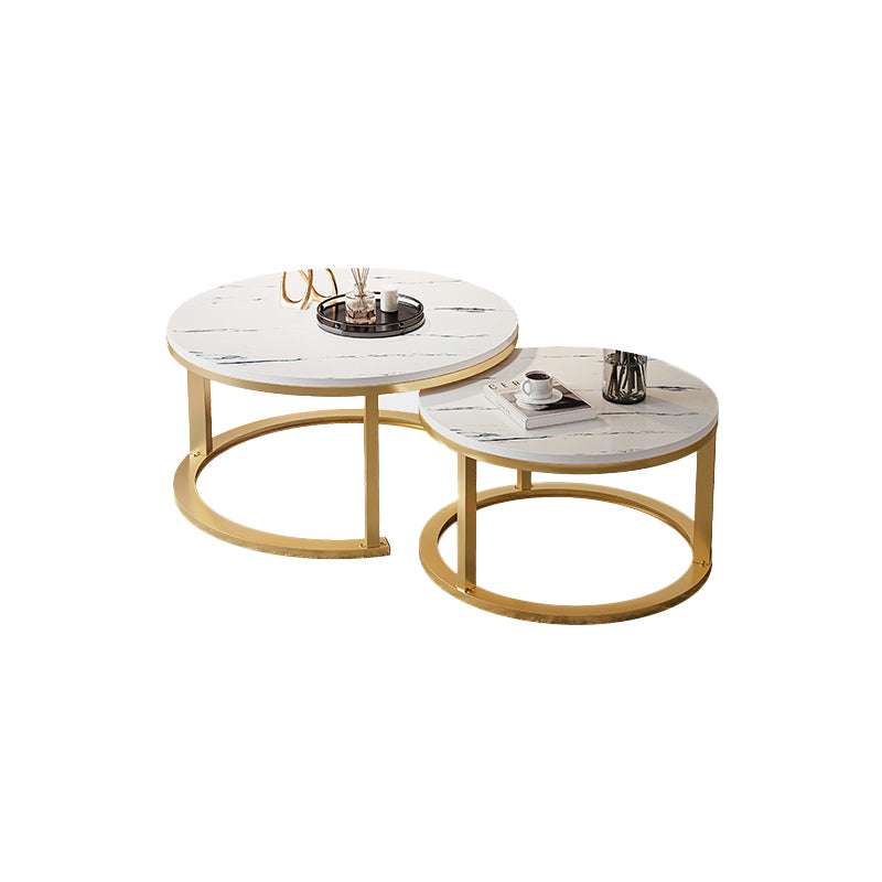 Frame Contemporary Coffee Table Set Glass Top Coffee Cocktail Table
