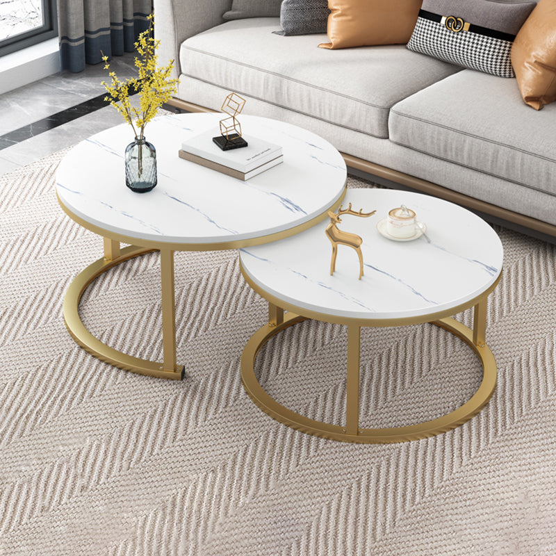 Frame Contemporary Coffee Table Set Glass Top Coffee Cocktail Table