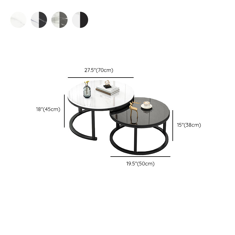 Frame Contemporary Coffee Table Set Glass Top Coffee Cocktail Table