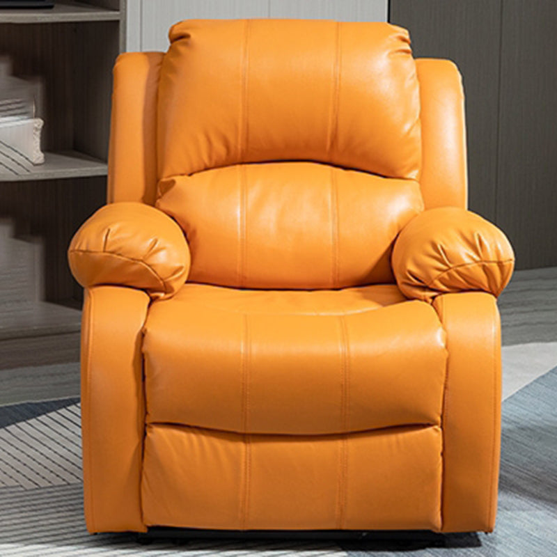 36.6" W Faux Leather Standard Recliner Swivel Base Single Recliner with USB Charge Port