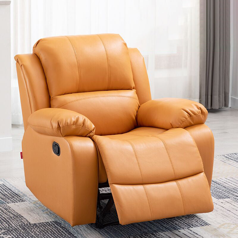 36.6" W Faux Leather Standard Recliner Swivel Base Single Recliner with USB Charge Port