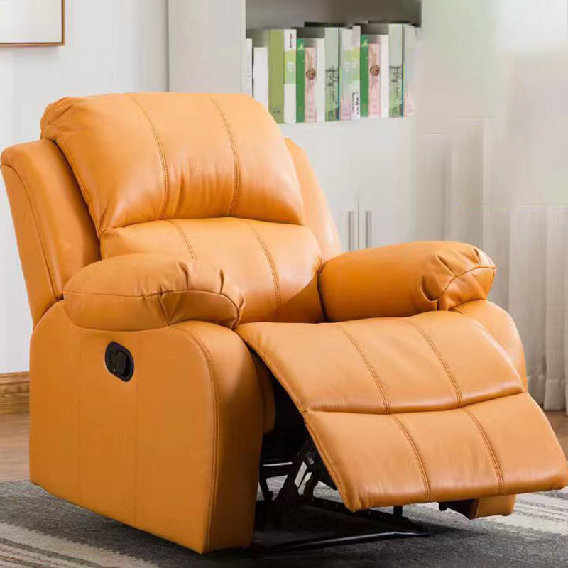 36.6" W Faux Leather Standard Recliner Swivel Base Single Recliner with USB Charge Port