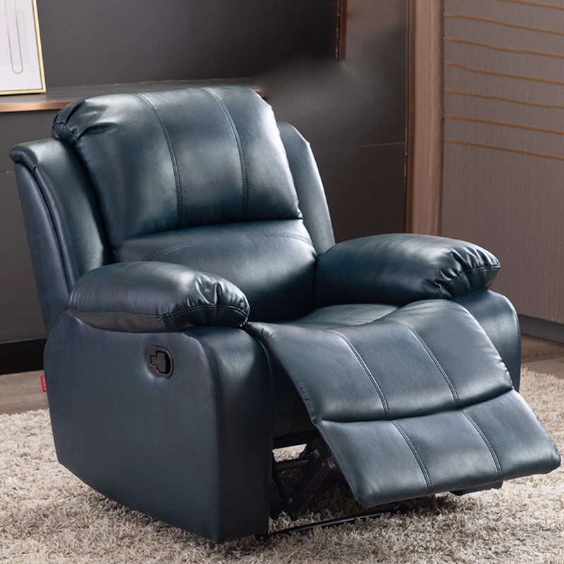 36.6" W Faux Leather Standard Recliner Swivel Base Single Recliner with USB Charge Port