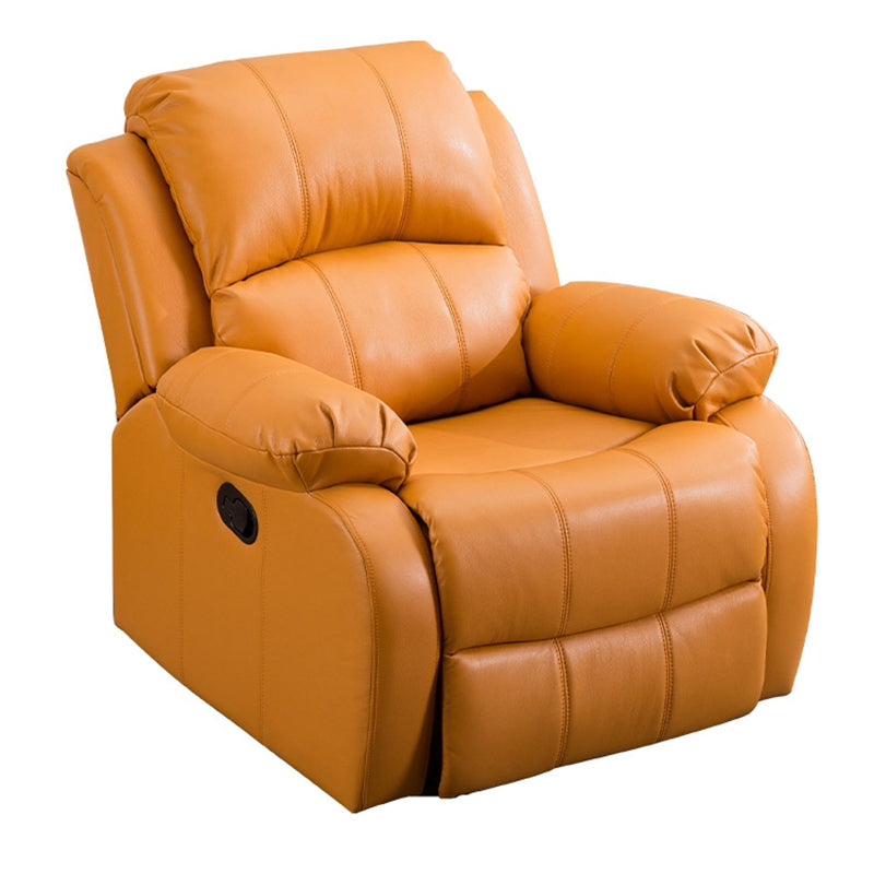 36.6" W Faux Leather Standard Recliner Swivel Base Single Recliner with USB Charge Port