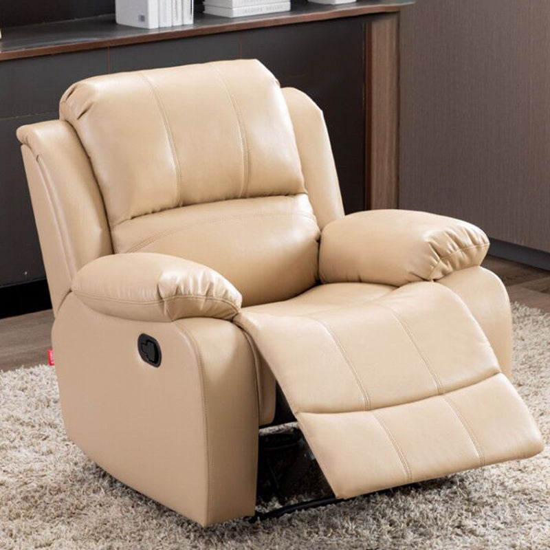 36.6" W Faux Leather Standard Recliner Swivel Base Single Recliner with USB Charge Port